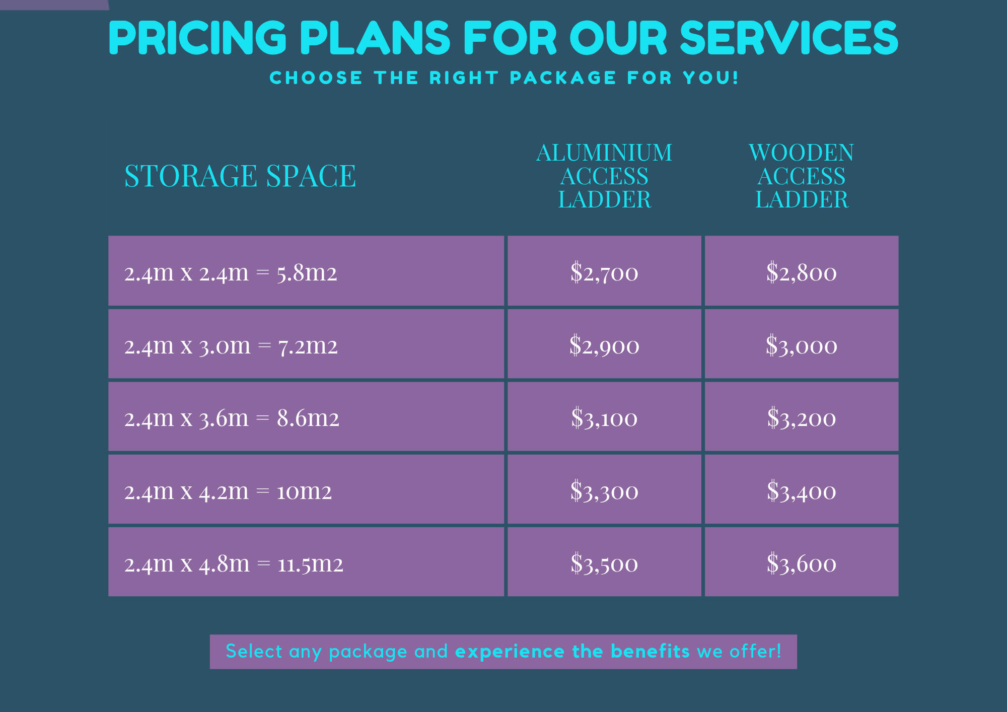 Pricing List